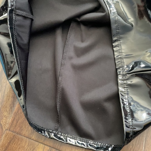 Fashion Nova Black Patent Leather Mini Skirt - Picture 3 of 11